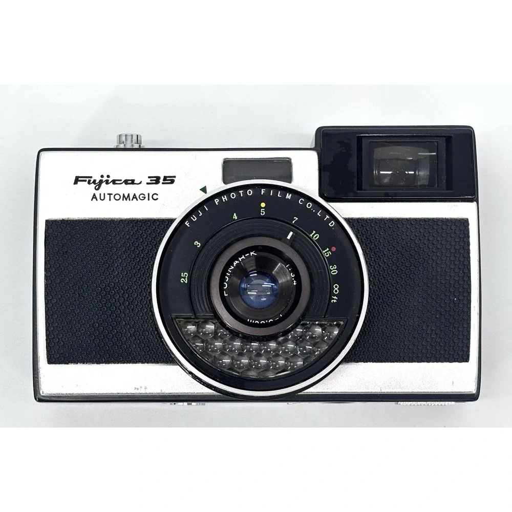 Vintage Fujica 35 Automagic 35mm Film Camera Fujinar-K Lens Leather Case
